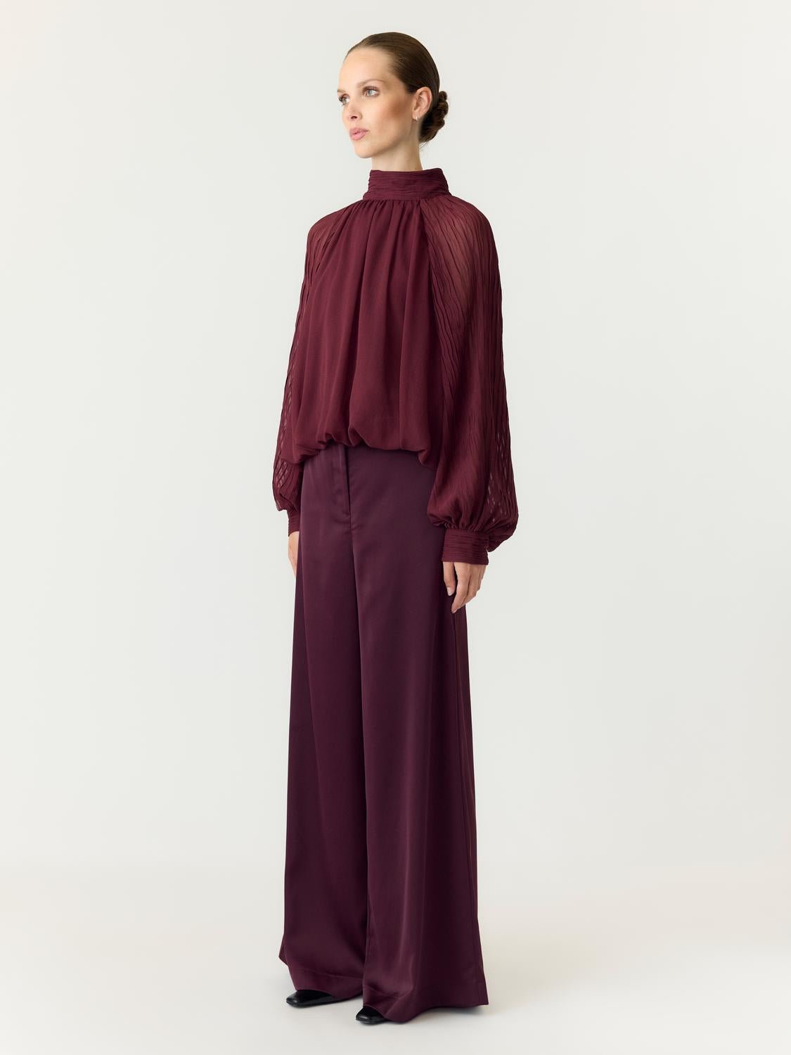YASOLERA Top - Maroon Banner - VERO MODA & VILA Bergvik